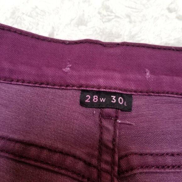 Urban Outfitters BGD Womens Mid-Rise Skinny Ankle Jeans Size 28W 30L Purple - Picture 6 of 8